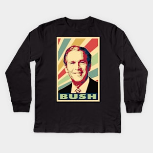 George W. Bush Vintage Colors Kids Long Sleeve T-Shirt